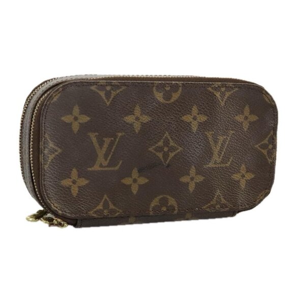 LOUIS VUITTON Monogram Trousse Brush PM Cosmetic Pouch M47510 LV Auth 98572 - Picture 1 of 15